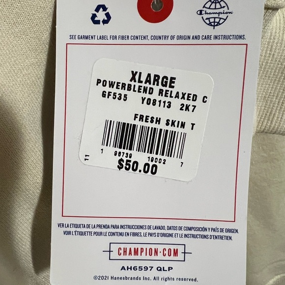 Champion Power-blend Crewneck Sweatshirt, Script Logo NWT - Picture 7 of 7